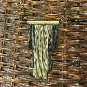 Madewell 1937 bronze long statement necklace